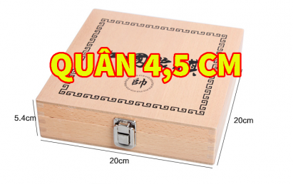 Bộ cờ tướng gỗ sồi kèm hộp sang trọng (quân lớn 4,5 cm)